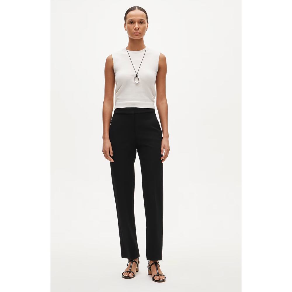 J Crew Kate Pants 10 10T T10 Tall Black NWT Stretch Straight Leg Trouser CC443 - Picture 6 of 8